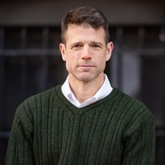 Man in front of blurry background