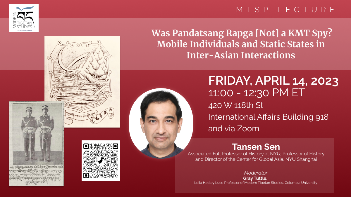 Tansen Sen Event Poster. Info Below.